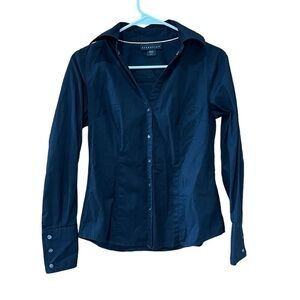 Attention Black Button Up Shirt Women's Size Small